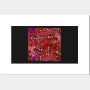 Strawberry Space Spider (Bold Jumper) All Over Print Posters and Art